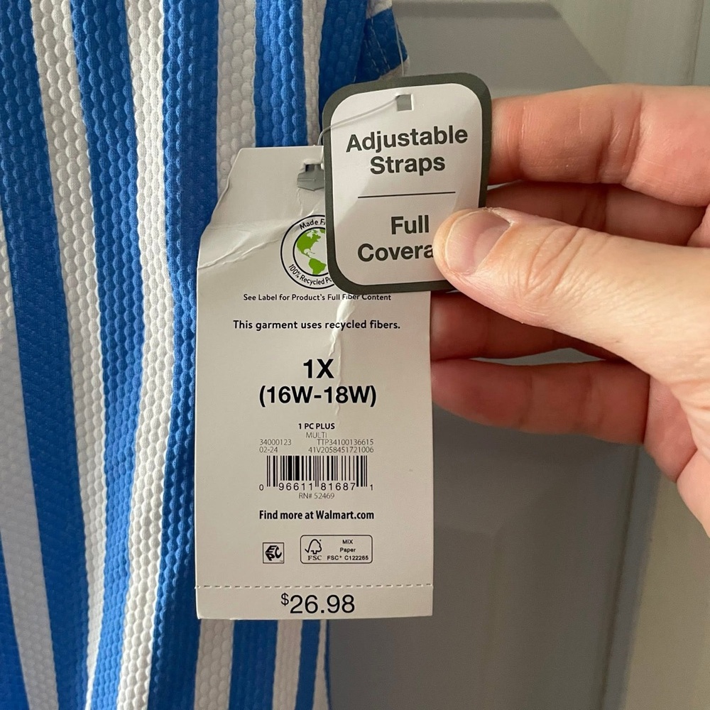Time and Tru One Piece Bathing Suit NWT - Picture 2 of 5